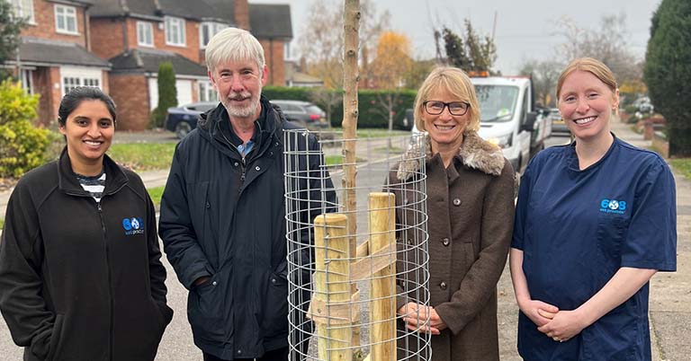 608 vets in solihull plant trees for local comminuty as a way to celebrate 90 years of caring for pets - thumbnail